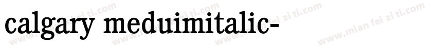 calgary meduimitalic字体转换